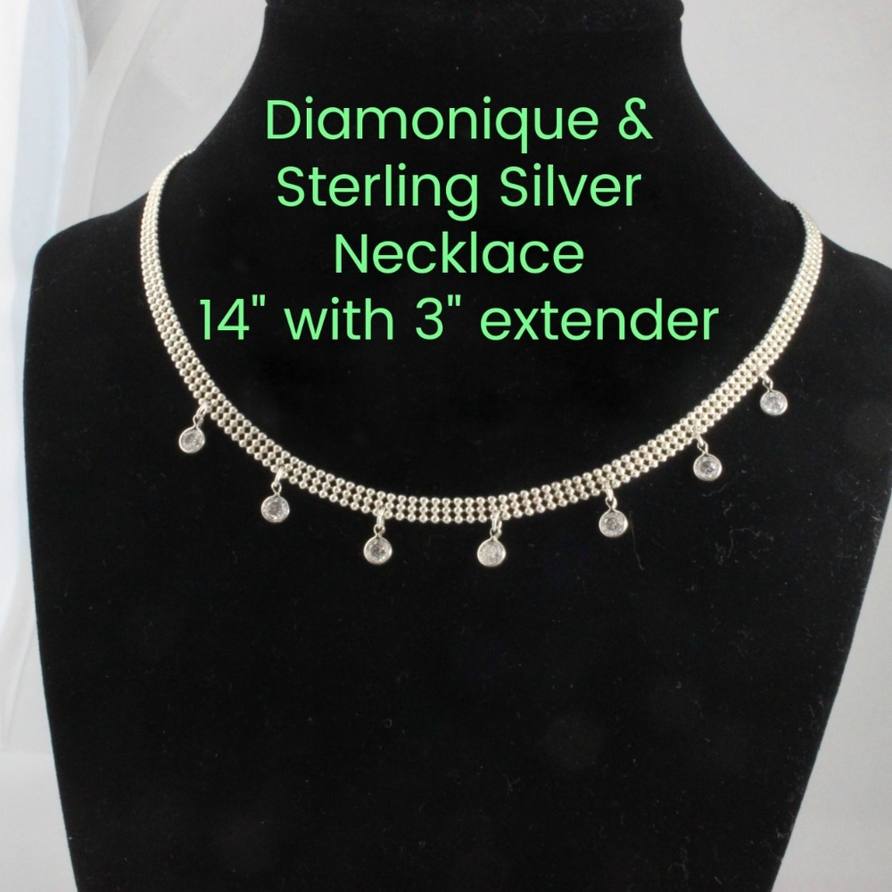 Sterling Silver & Diamonique Choker